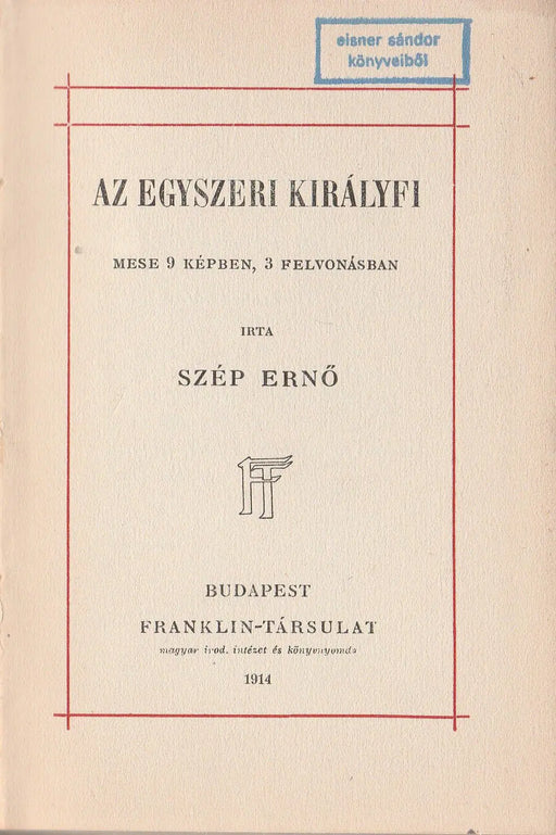 Az egyszeri királyfi - Oskola Antikvárium