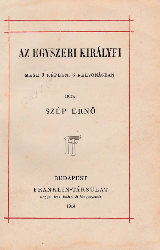 Az egyszeri királyfi - Oskola Antikvárium
