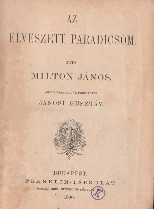 Az elveszett paradicsom - Oskola Antikvárium