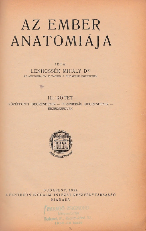 Az ember anatomiája III. - Oskola Antikvárium