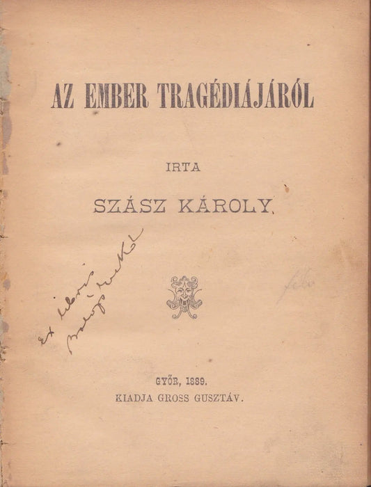 Az ember tragédiájáról - Oskola Antikvárium