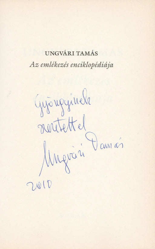 Az emlékezés enciklopédiája - Oskola Antikvárium