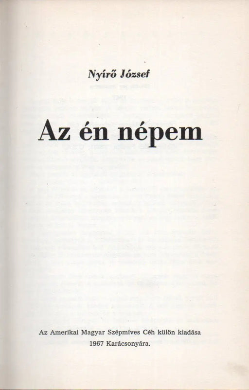 Az én népem - Oskola Antikvárium