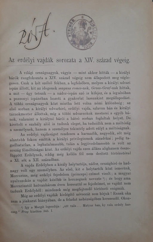 Az erdélyi vajdák sorozata a XIV. század végéig - Oskola Antikvárium