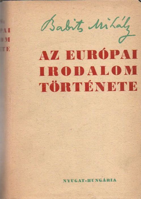 Az európai irodalom története - Oskola Antikvárium
