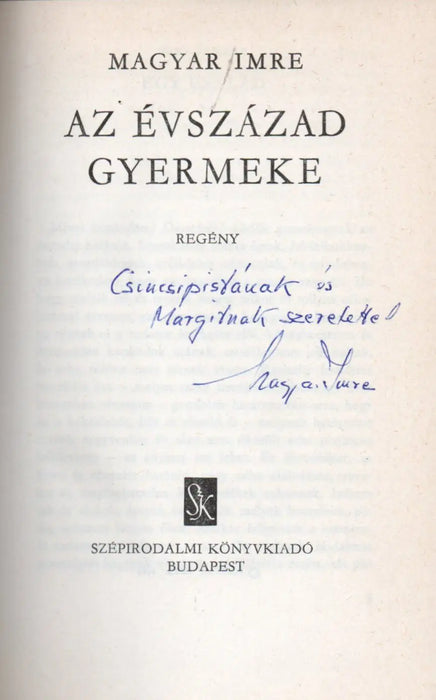 Az évszázad gyermeke - Oskola Antikvárium