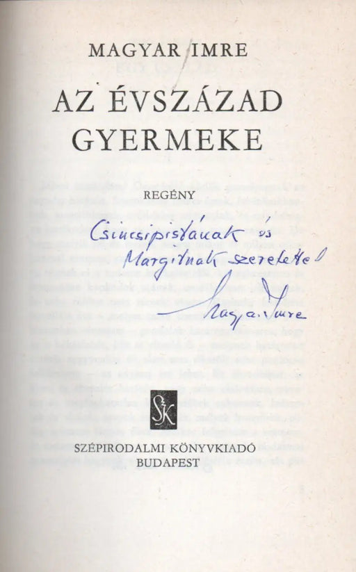 Az évszázad gyermeke - Oskola Antikvárium