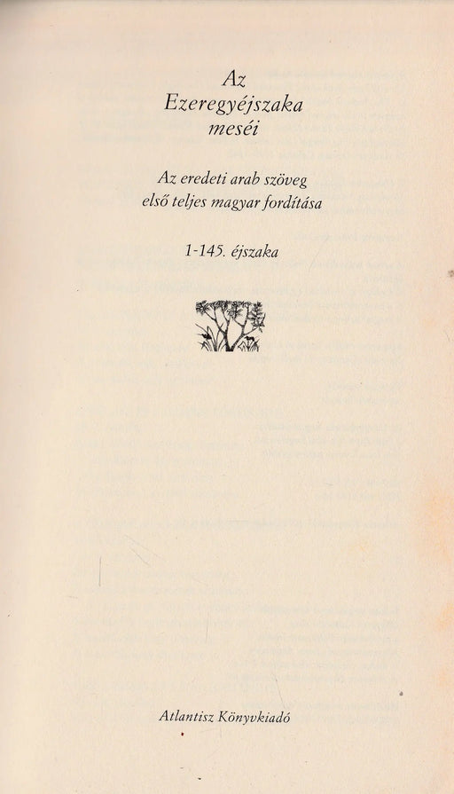Az Ezeregyéjszaka meséi I. - Oskola Antikvárium