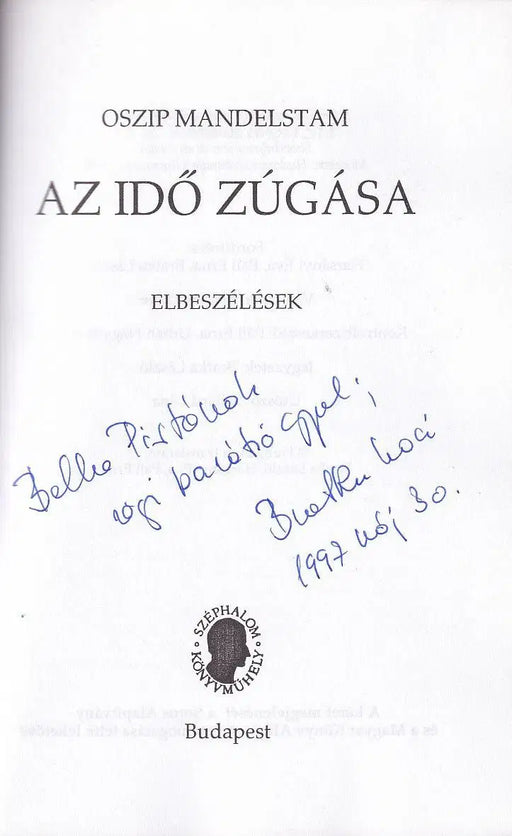 Az idő zúgása - Oskola Antikvárium