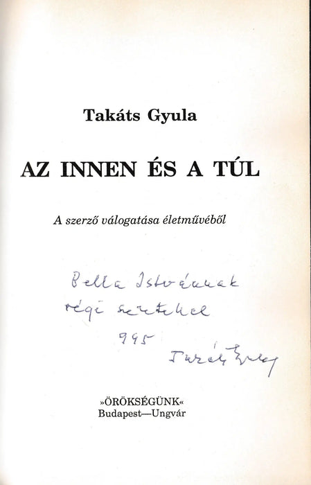 Az innen és a túl - Oskola Antikvárium