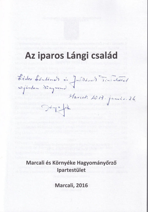Az iparos Lángi család - Oskola Antikvárium
