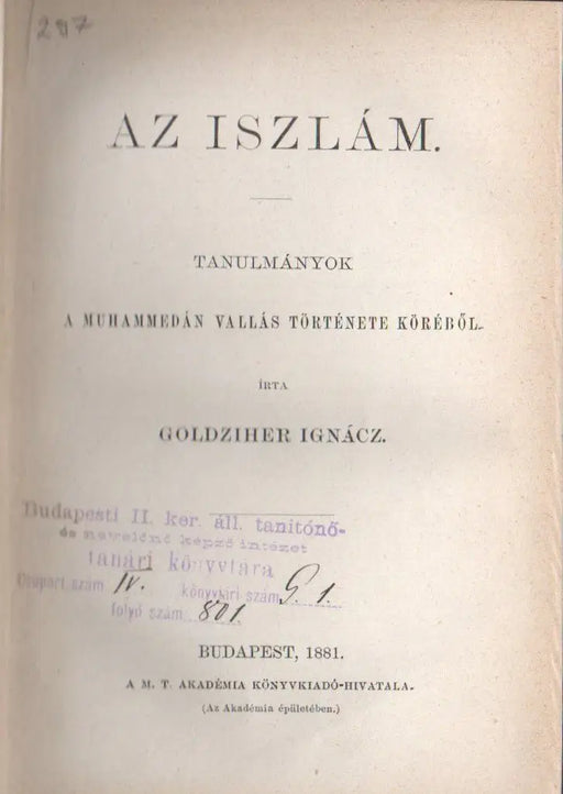Az iszlám - Oskola Antikvárium