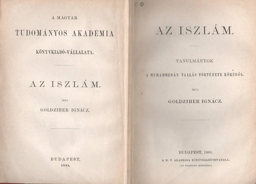 Az iszlám - Oskola Antikvárium
