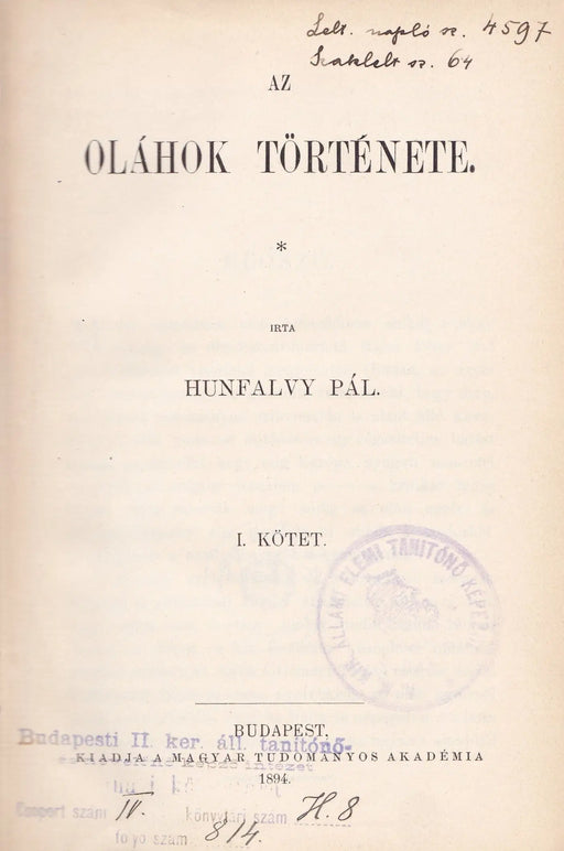 Az oláhok története I - II. - Oskola Antikvárium