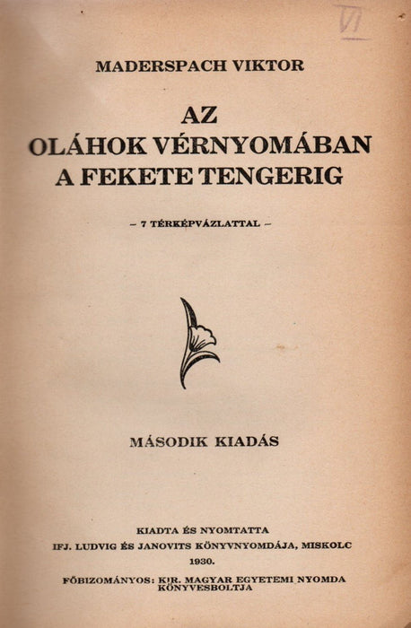 Az oláhok vérnyomában a Fekete tengerig - Oskola Antikvárium