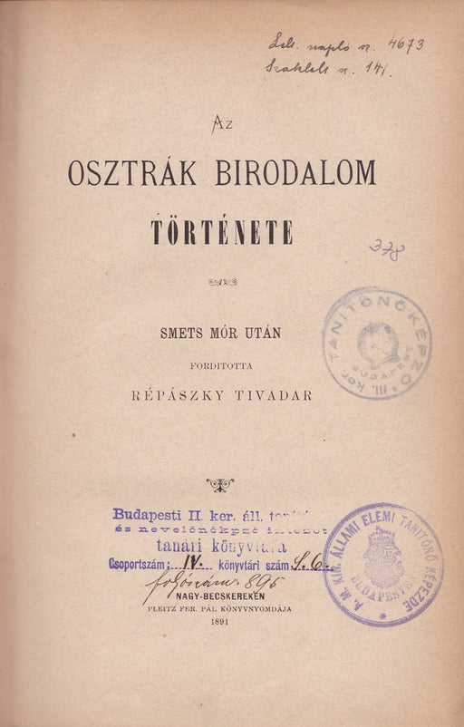 Az osztrák birodalom története I - III. - Oskola Antikvárium