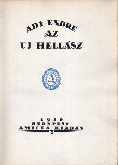 Az uj Hellász - Oskola Antikvárium