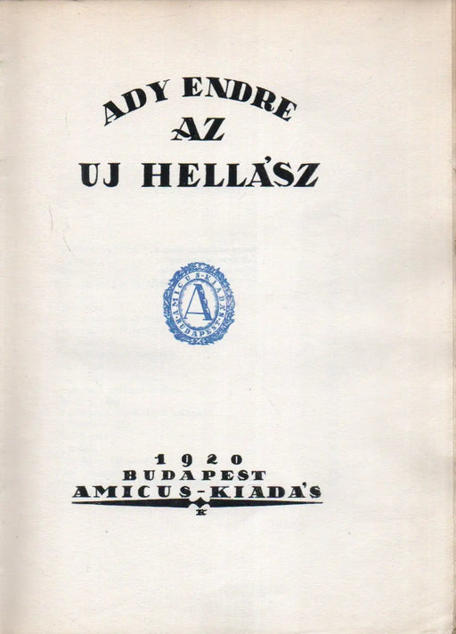 Az uj Hellász - Oskola Antikvárium