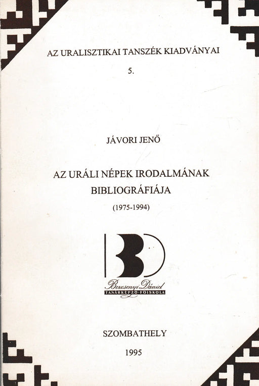 Az uráli népek irodalmának bibliográfiája - Oskola Antikvárium