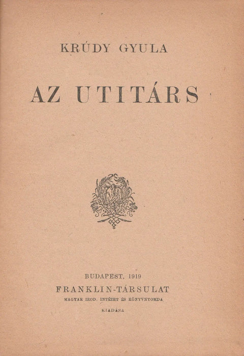 Az utitárs - Oskola Antikvárium