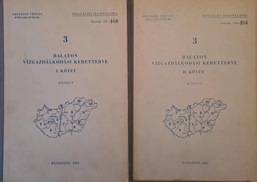 Balaton vízgazdálkodási keretterve I - II. - Oskola Antikvárium