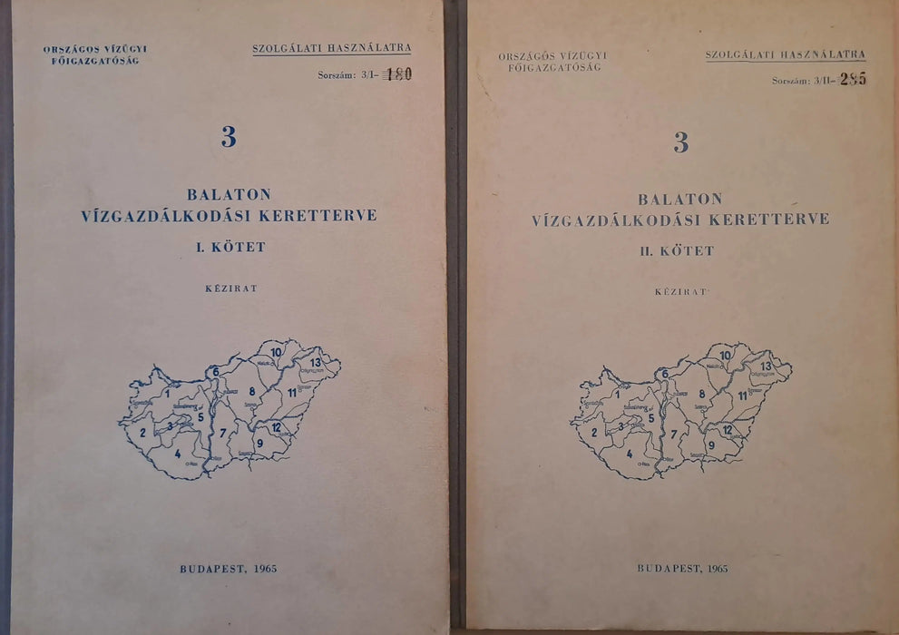 Balaton vízgazdálkodási keretterve I - II. - Oskola Antikvárium