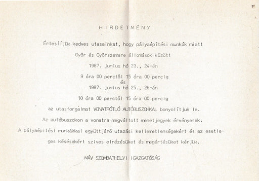 Balatoni és Velencei tavi menetrend 1987 - 1988 - Oskola Antikvárium