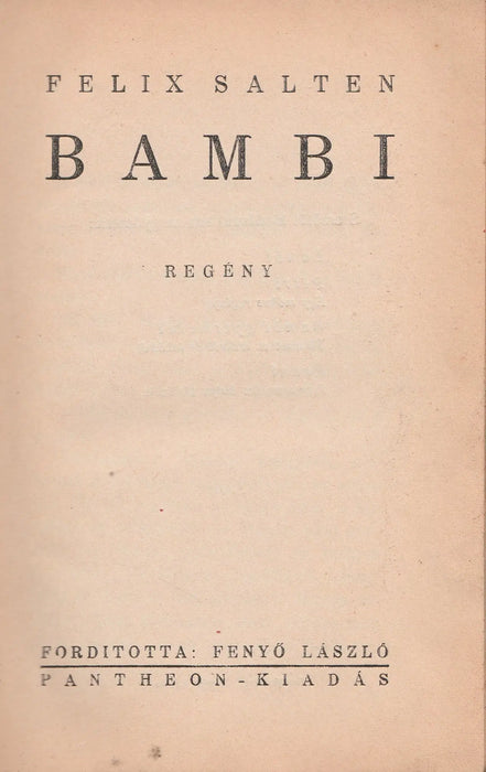 Bambi - Oskola Antikvárium