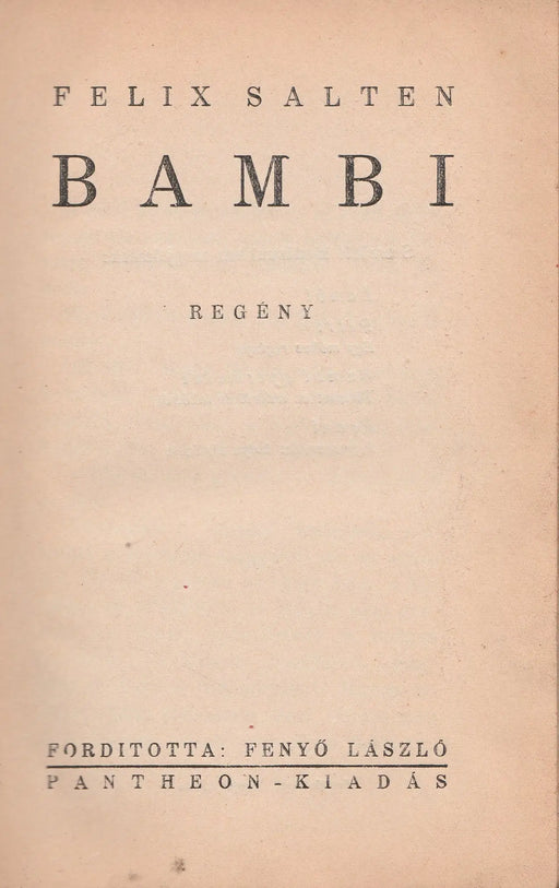 Bambi - Oskola Antikvárium