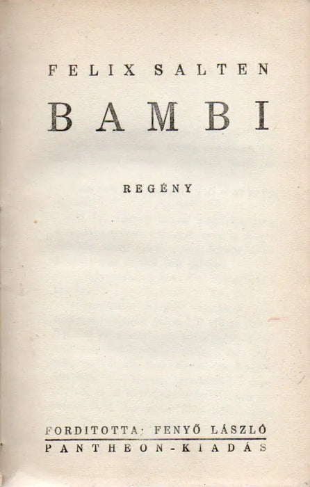 Bambi - Oskola Antikvárium