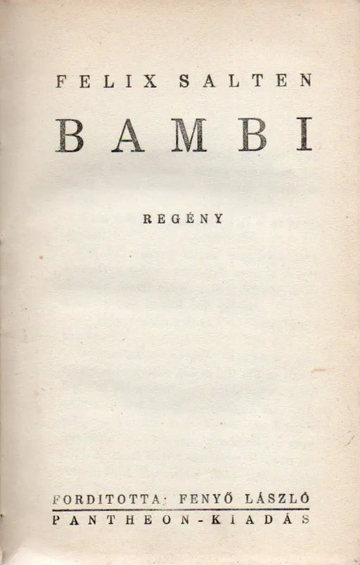 Bambi - Oskola Antikvárium