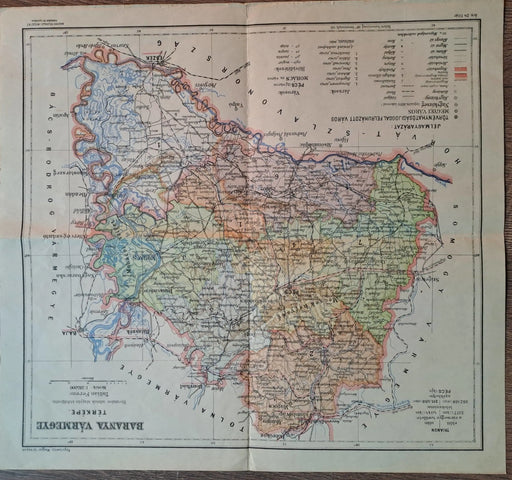 Baranya vármegye térképe - Oskola Antikvárium