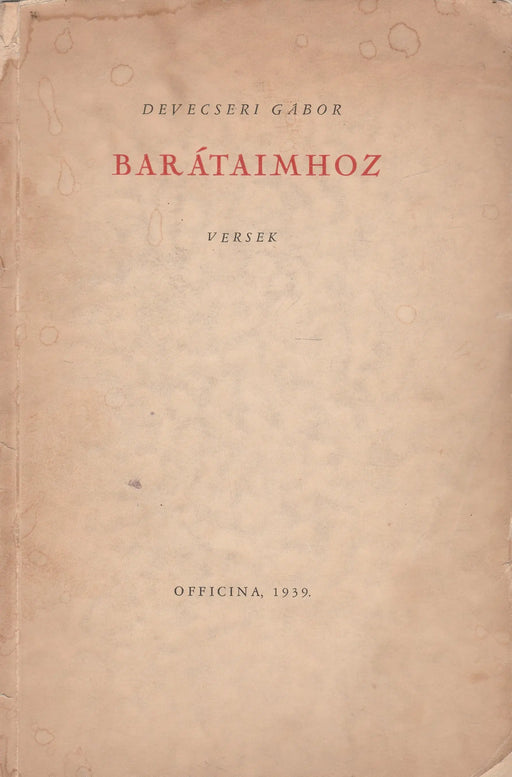 Barátaimhoz - Oskola Antikvárium