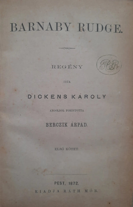 Barnaby Rudge - Oskola Antikvárium