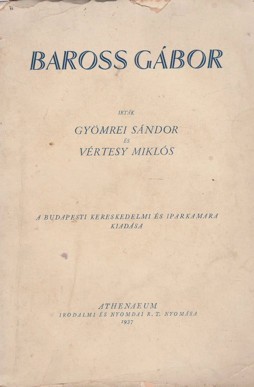 Baross Gábor - Oskola Antikvárium