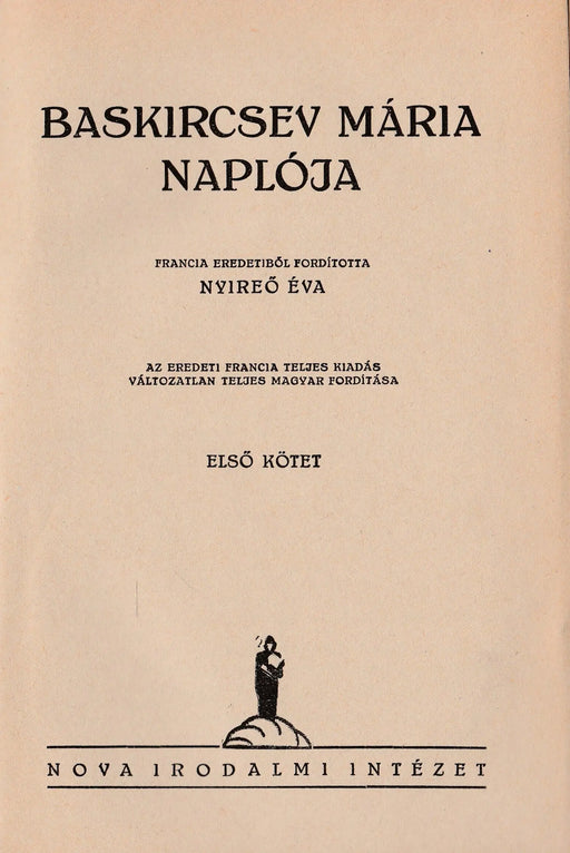 Baskircsev Mária naplója I. - Oskola Antikvárium