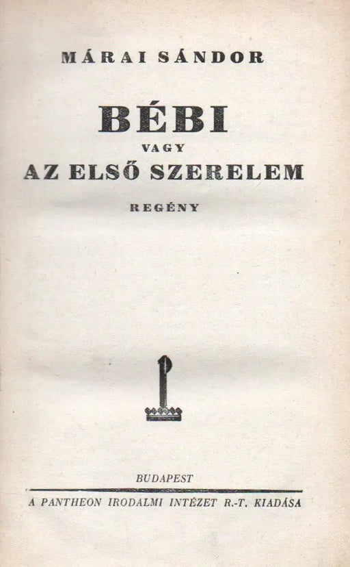 Bébi vagy az első szerelem - Oskola Antikvárium