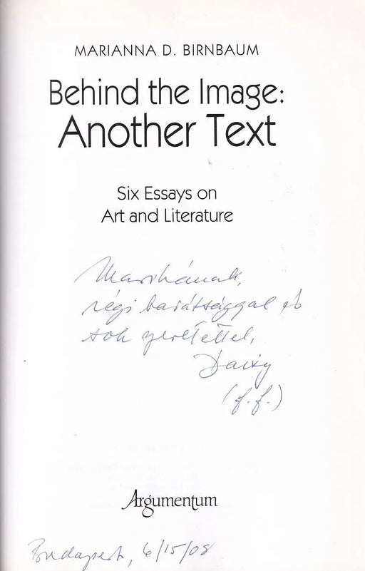 Behind the Image: Another Text - Oskola Antikvárium