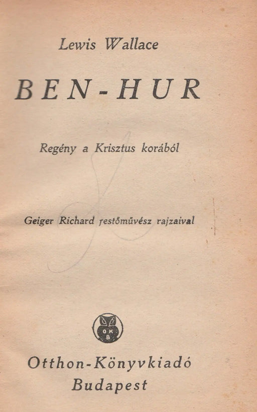 Ben - Hur - Oskola Antikvárium