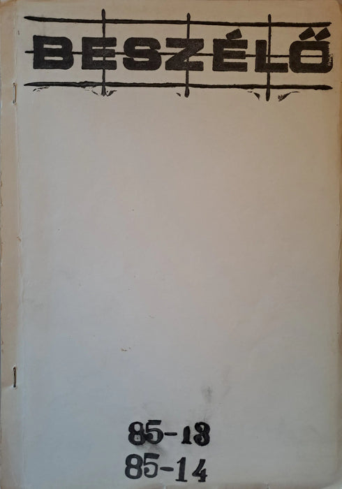 Beszélő 1985 13 - 14. szám - Oskola Antikvárium