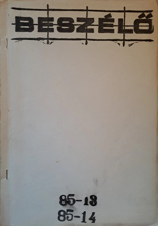 Beszélő 1985 13 - 14. szám - Oskola Antikvárium