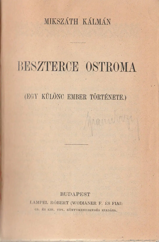 Beszterce ostroma - Oskola Antikvárium