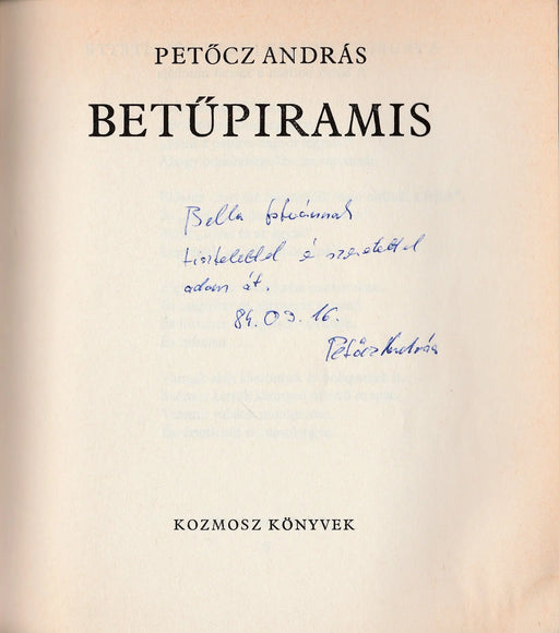Betűpiramis - Oskola Antikvárium