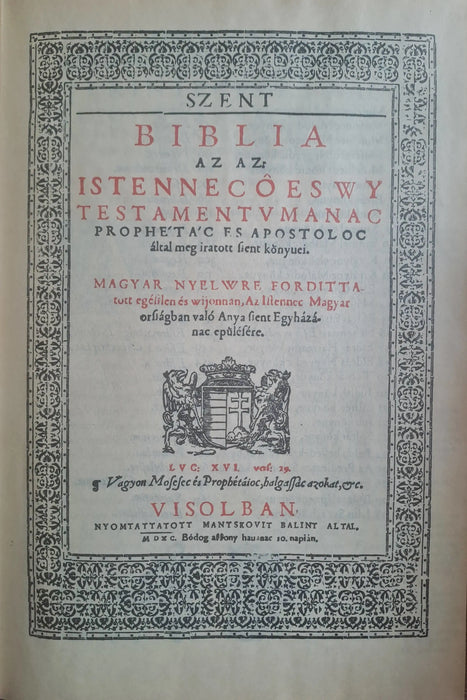 Biblia I - II. - Károlyi Gáspár vizsolyi Bibliája - Oskola Antikvárium