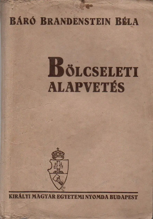 Bölcseleti alapvetés - Oskola Antikvárium