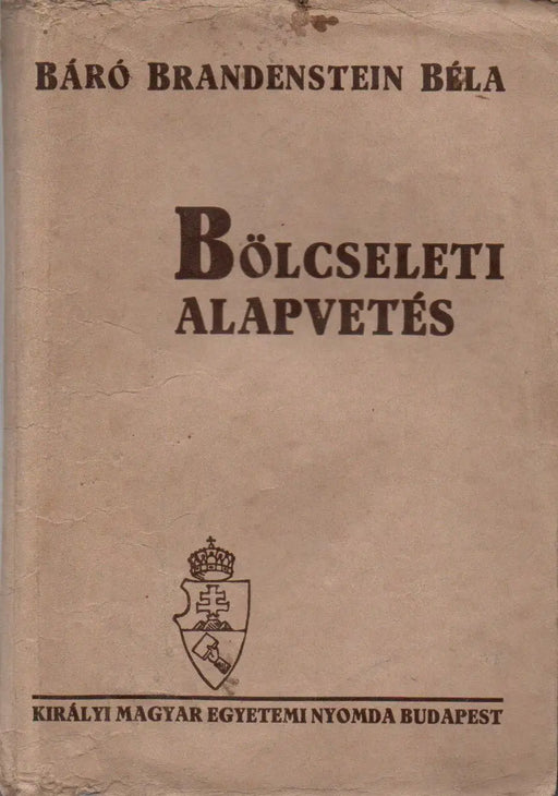Bölcseleti alapvetés - Oskola Antikvárium