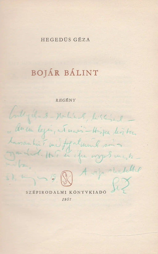 Bojár Bálint - Oskola Antikvárium