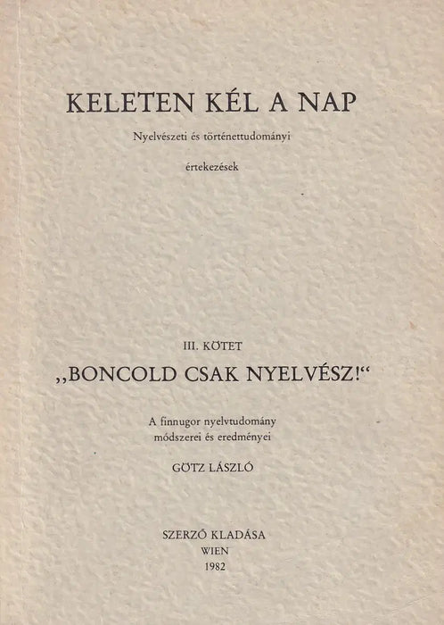 "Boncold csak nyelvész!" - Oskola Antikvárium