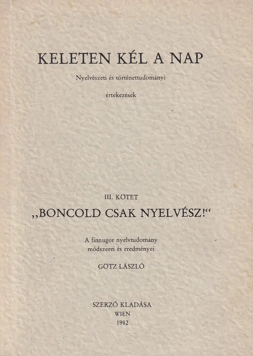 "Boncold csak nyelvész!" - Oskola Antikvárium