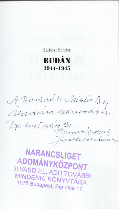 Budán 1944 - 1945 - Oskola Antikvárium